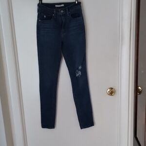 Levi’s 721 High Rise Skinny Jeans | Distressed Knee & Pocket | Size 27 x 30
